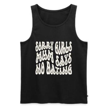 Désolé les filles maman dit NoDate Baby Shower - Débardeur bio Premium Homme - noir - Devant - Michal (187cm)