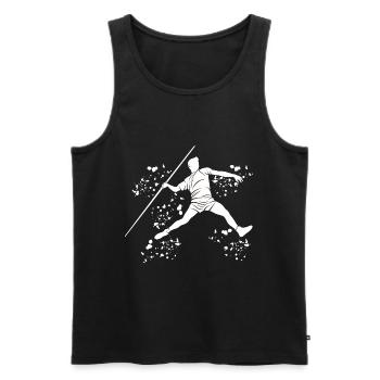 Javelin Throw Colorsplash Javelin Throw - Men's Premium Organic Tank Top - black - Front - AI Model Male 178 light (178cm)