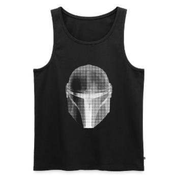 Mandalorien-Stil - Männer Premium Bio Tank Top - Schwarz - Vorne - AI Model Male 178 light (178cm)