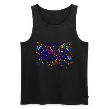 Helau,Fastnacht Fasching Karneval Shirt Kostüm - Männer Premium Bio Tank Top - Schwarz - Vorne - AI Model Male 178 light (178cm)
