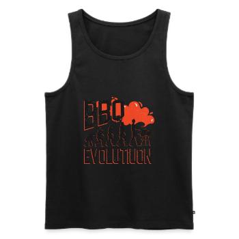 BBQ Evolution,Barbecue,Grill,Grillen,Party Shirt - Männer Premium Bio Tank Top - Schwarz - Vorne - AI Model Male 178 light (178cm)