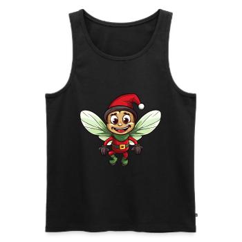 Flying Christmas - Men's Premium Organic Tank Top - black - Front - Michal (187cm)