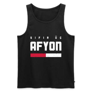 Afyon 03 - Männer Premium Bio Tank Top - Schwarz - Vorne - AI Model Male 178 light (178cm)