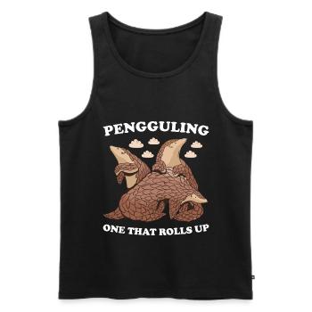 Pengguling One Qui enroule le pangolin - Débardeur bio Premium Homme - noir - Devant - Michal (187cm)