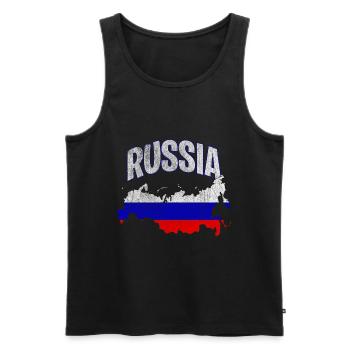 Russie - Débardeur bio Premium Homme - noir - Devant - Michal (187cm)