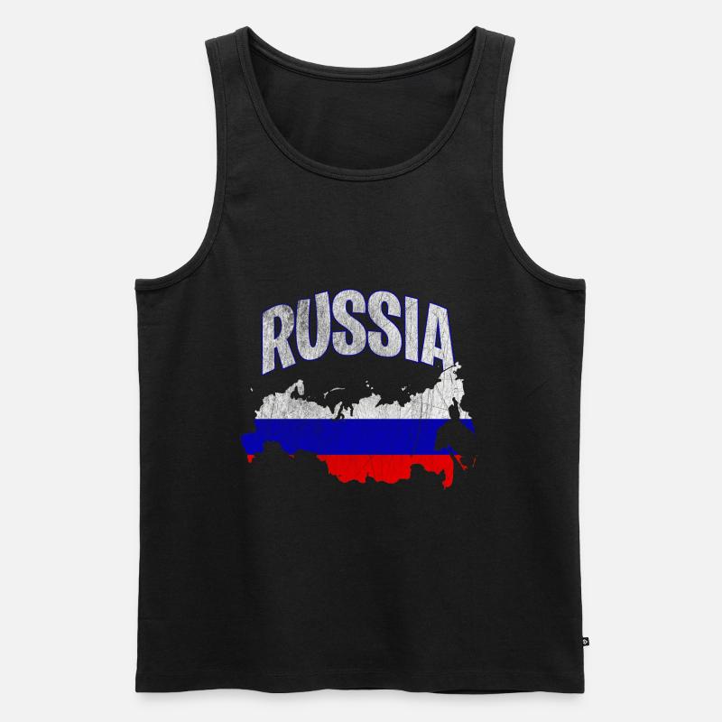 Russland - Männer Premium Bio Tank Top - Schwarz