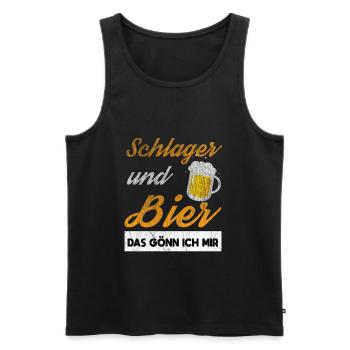 Des chansons et de la bière - Je m’accorde ça - Débardeur bio Premium Homme - noir - Devant - AI Model Male 178 light (178cm)