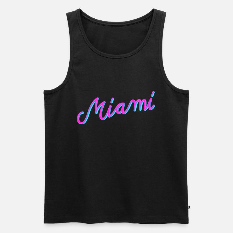 Miami - Männer Premium Bio Tank Top - Schwarz