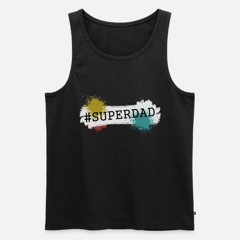 Super Dad - Männer Premium Bio Tank Top - Schwarz