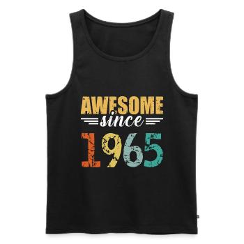 Unmistakable since 1965 - simply brilliant! - Men's Premium Organic Tank Top - black - Front - Michal (187cm)