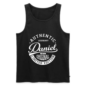 Daniel gift tshirt personalized first name daniel - Men's Premium Organic Tank Top - black - Front - AI Model Male 178 light (178cm)