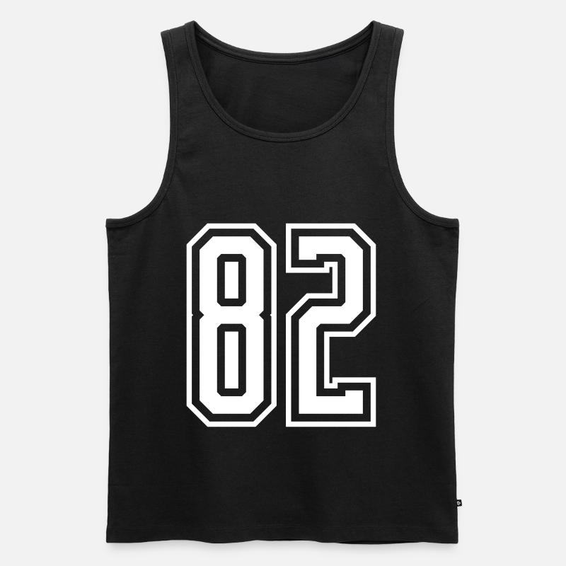 82 Zahl nummer - Männer Premium Bio Tank Top - Schwarz