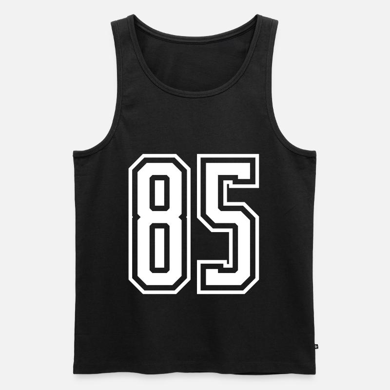 85 Zahl nummer - Männer Premium Bio Tank Top - Schwarz