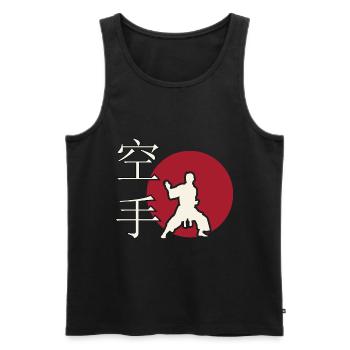 karate. martial arts. Gift idea. Japan. - Men's Premium Organic Tank Top - black - Front - AI Model Male 178 light (178cm)