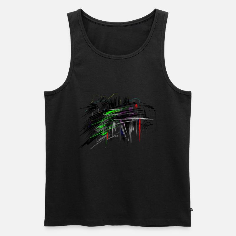 abstrakt - Männer Premium Bio Tank Top - Schwarz