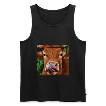 Beef - Men's Premium Organic Tank Top - black - Front - AI Model Male 178 light (178cm)