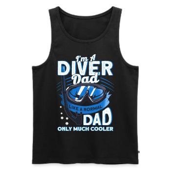 Scuba diving diver diving gift - Men's Premium Organic Tank Top - black - Front - Michal (187cm)