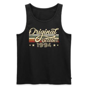 October 1994 Birthday in October - October 1994 - Men's Premium Organic Tank Top - black - Front - AI Model Male 178 light (178cm)