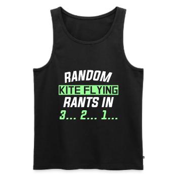 RANDOM KITE FLYING RANTS EN 3... 2... 1... - Débardeur bio Premium Homme - noir - Devant - Michal (187cm)