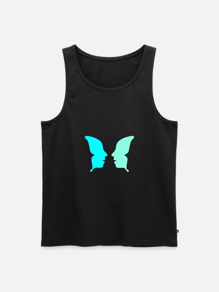 Optische Täuschung - Männer Premium Bio Tank Top - Schwarz