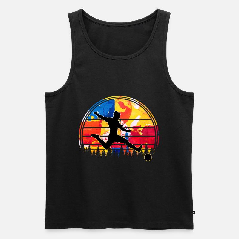 Fußball - Männer Premium Bio Tank Top - Schwarz