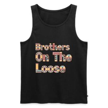 Brothers On The Loose Sibling Journey - Men's Premium Organic Tank Top - black - Front - Michal (187cm)