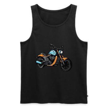 Motorcycle Biker - Men's Premium Organic Tank Top - black - Front - AI Model Male 178 light (178cm)