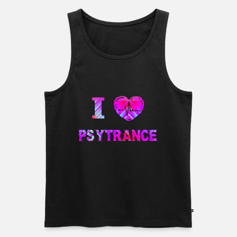 Psytrance Goa Trance - Männer Premium Bio Tank Top - Schwarz