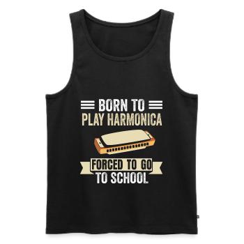 Harmonica Musicians Blues Jazz Harmonica - Men's Premium Organic Tank Top - black - Front - AI Model Male 178 light (178cm)