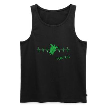 Turtle - Männer Premium Bio Tank Top - Schwarz - Vorne - AI Model Male 178 light (178cm)