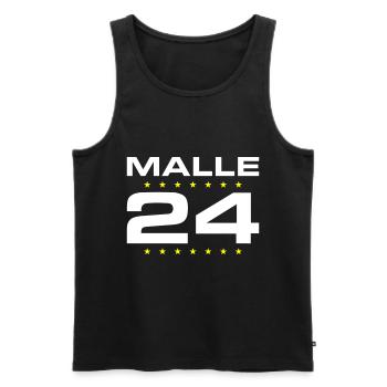 Malle 24 Mallorca - Männer Premium Bio Tank Top - Schwarz - Vorne - Michal (187cm)