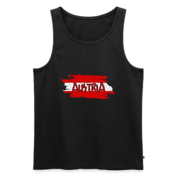 Austria - Männer Premium Bio Tank Top - Schwarz - Vorne - AI Model Male 178 light (178cm)