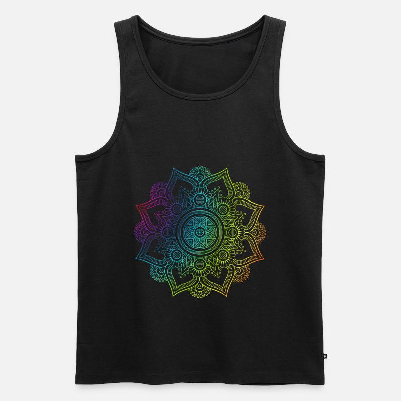 Mandala - Männer Premium Bio Tank Top - Schwarz