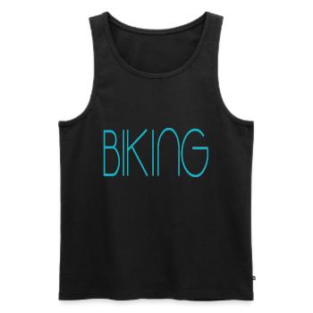 biking - Männer Premium Bio Tank Top - Schwarz - Vorne - Michal (187cm)