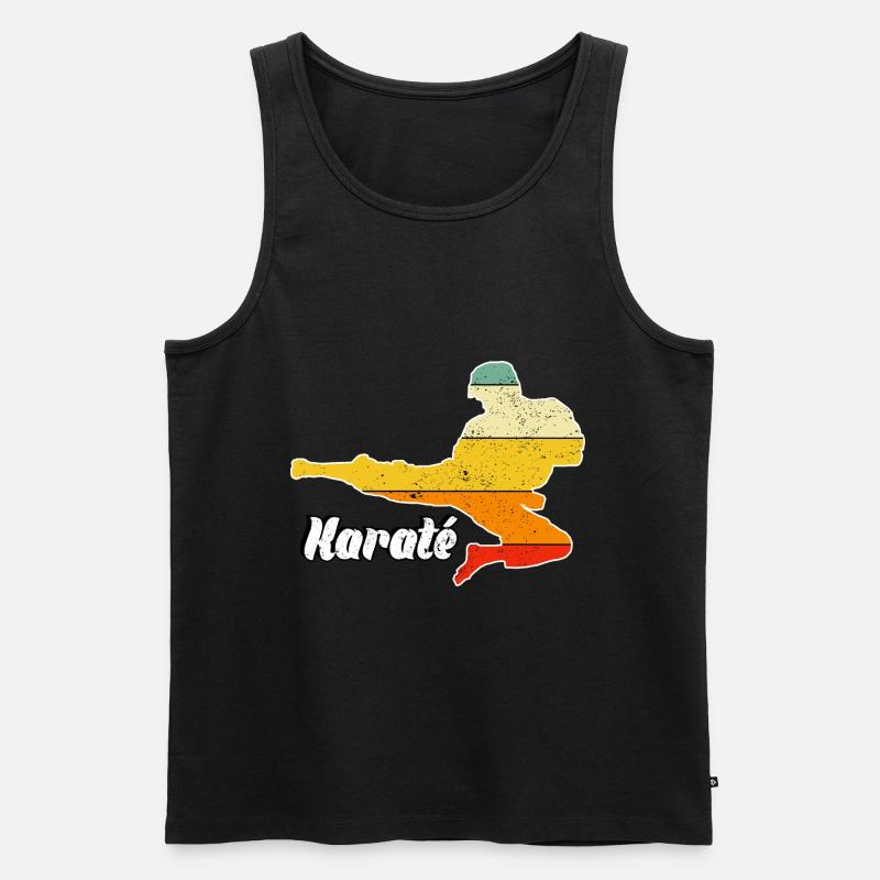 Karate - Männer Premium Bio Tank Top - Schwarz
