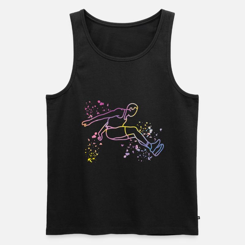 Weitspringer Weitspringen Kinder Weitsprung - Männer Premium Bio Tank Top - Schwarz