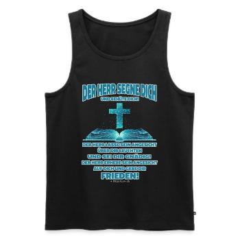 Jesus Christus Segen Der Herr Segne Dich 4.Mose 6 - Männer Premium Bio Tank Top - Schwarz - Vorne - Michal (187cm)