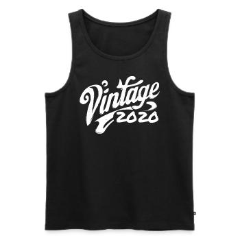 Vintage 2020 Jahrgang 2020 Geburtstag 2020 Retro - Männer Premium Bio Tank Top - Schwarz - Vorne - AI Model Male 178 light (178cm)