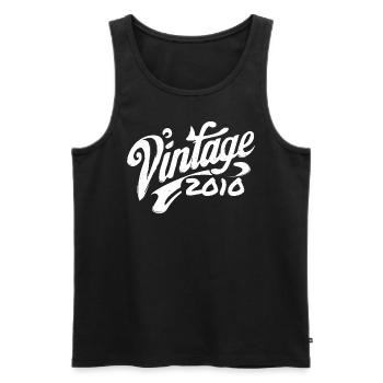 Vintage 2010 Jahrgang 2010 Geburtstag 2010 Retro - Männer Premium Bio Tank Top - Schwarz - Vorne - AI Model Male 178 light (178cm)