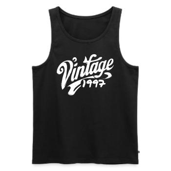 Vintage 1997 Jahrgang 1997 Geburtstag 1997 Retro - Männer Premium Bio Tank Top - Schwarz - Vorne - Michal (187cm)