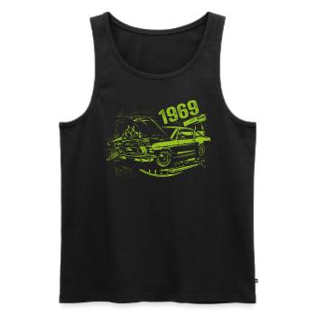 1969 Birthday Vintage Model 1969 Vintage 1969 - Men's Premium Organic Tank Top - black - Front - Michal (187cm)