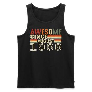 August 1966 Vintage Geburtstagsgeschenk 58 Jahre - Männer Premium Bio Tank Top - Schwarz - Vorne - AI Model Male 178 light (178cm)