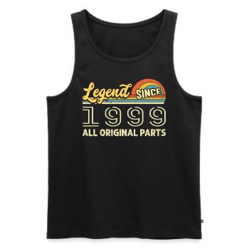 Legendary since 1999 Birthday 1999 Vintage 1999 - Men's Premium Organic Tank Top - black - Front - AI Model Male 178 light (178cm)