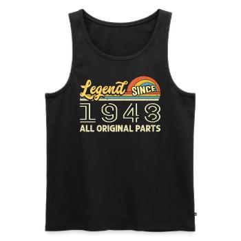 Legendär seit 1948 Geburtstag 1948 Jahrgang 1948 - Männer Premium Bio Tank Top - Schwarz - Vorne - AI Model Male 178 light (178cm)