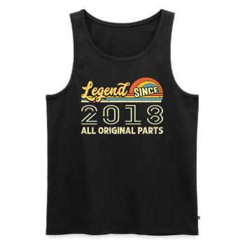 Legendary since 2018 Birthday 2018 Vintage 2018 - Men's Premium Organic Tank Top - black - Front - AI Model Male 178 light (178cm)