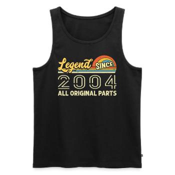 Legendary since 2004 Birthday 2004 Vintage 2004 - Men's Premium Organic Tank Top - black - Front - AI Model Male 178 light (178cm)