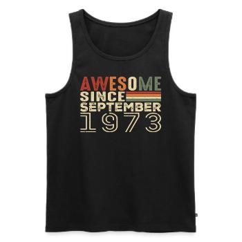 September 1973, birthday present September 1973 - Men's Premium Organic Tank Top - black - Front - Michal (187cm)