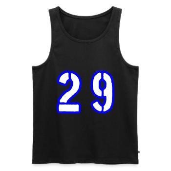 29 Zahl Symbol - Männer Premium Bio Tank Top - Schwarz - Vorne - Michal (187cm)