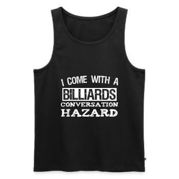 I come with a Billiards conversation - Männer Premium Bio Tank Top - Schwarz - Vorne - Michal (187cm)