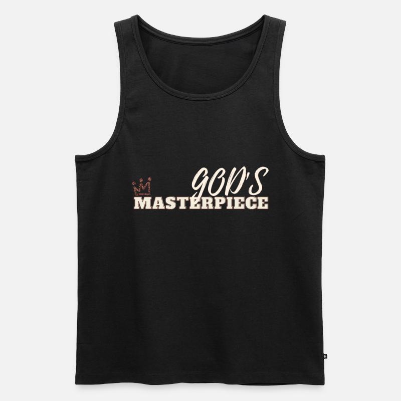God's Masterpiece - Männer Premium Bio Tank Top - Schwarz